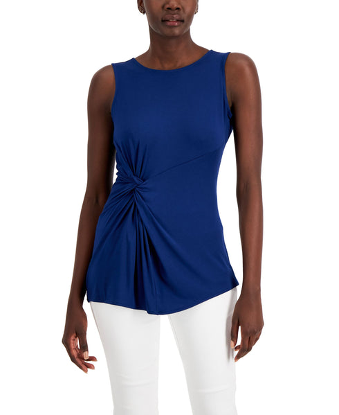 Alfani Womens Twist Front Sleeveless Top